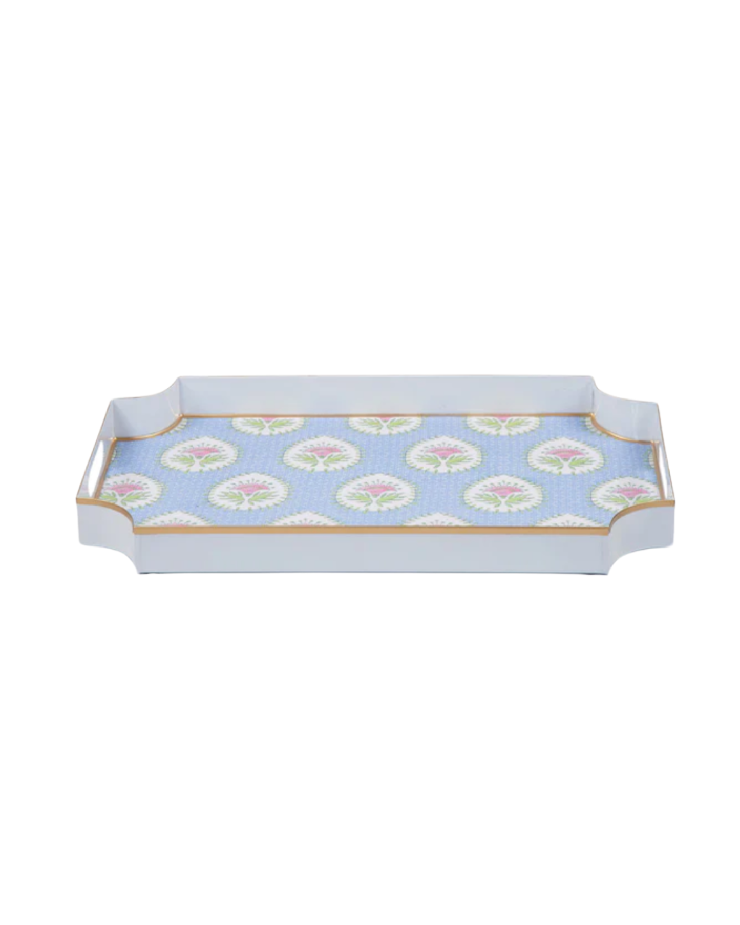 Periwinkle Floral Tray