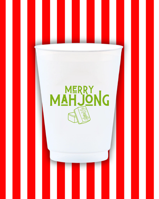 Green Merry Mahjong Reusable Frost Flex Cups