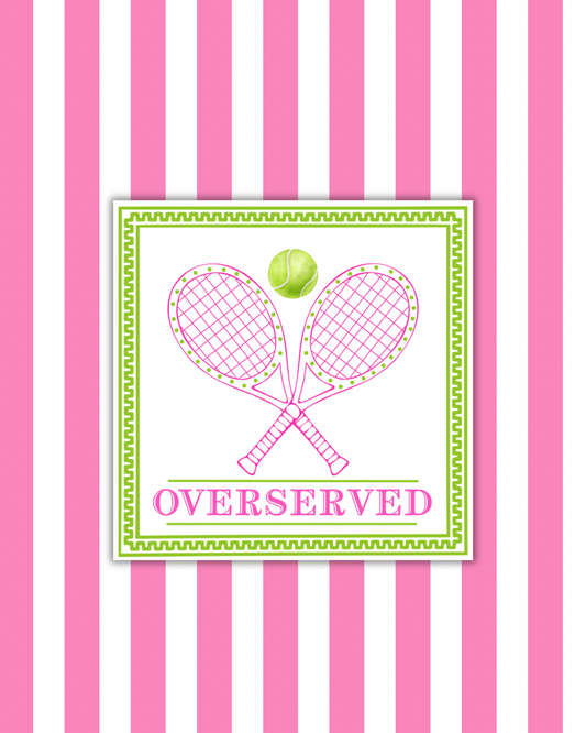 Overserved Tennis Paper Party Napkins