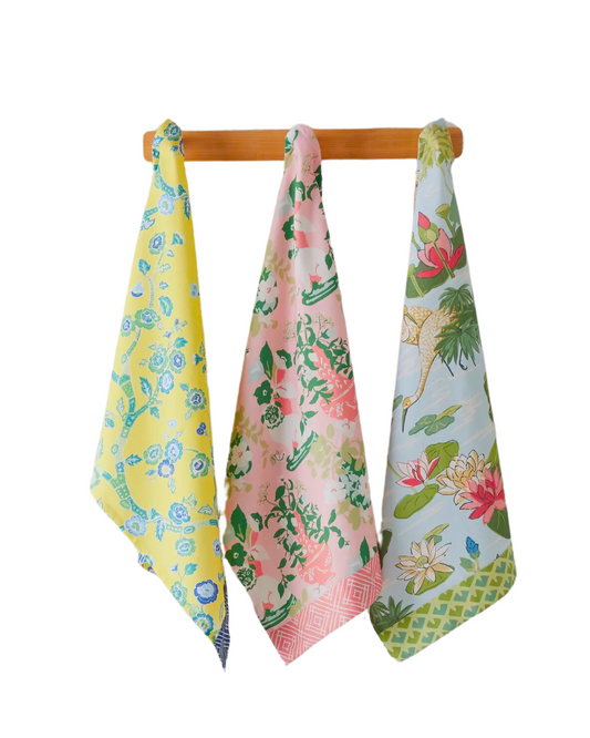 Chinoiserie Pink Kitchen Towel