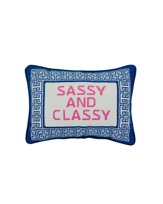 Sassy & Classy Needlepoint Pillow