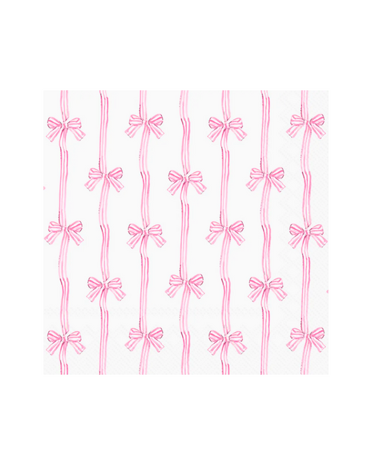 Baby Pink Bow Lunch Napkins