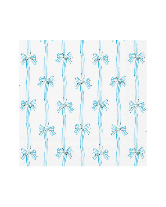 Baby Blue Bow Lunch Napkins