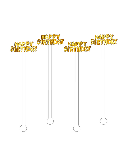 Birthday Acrylic Stir Sticks