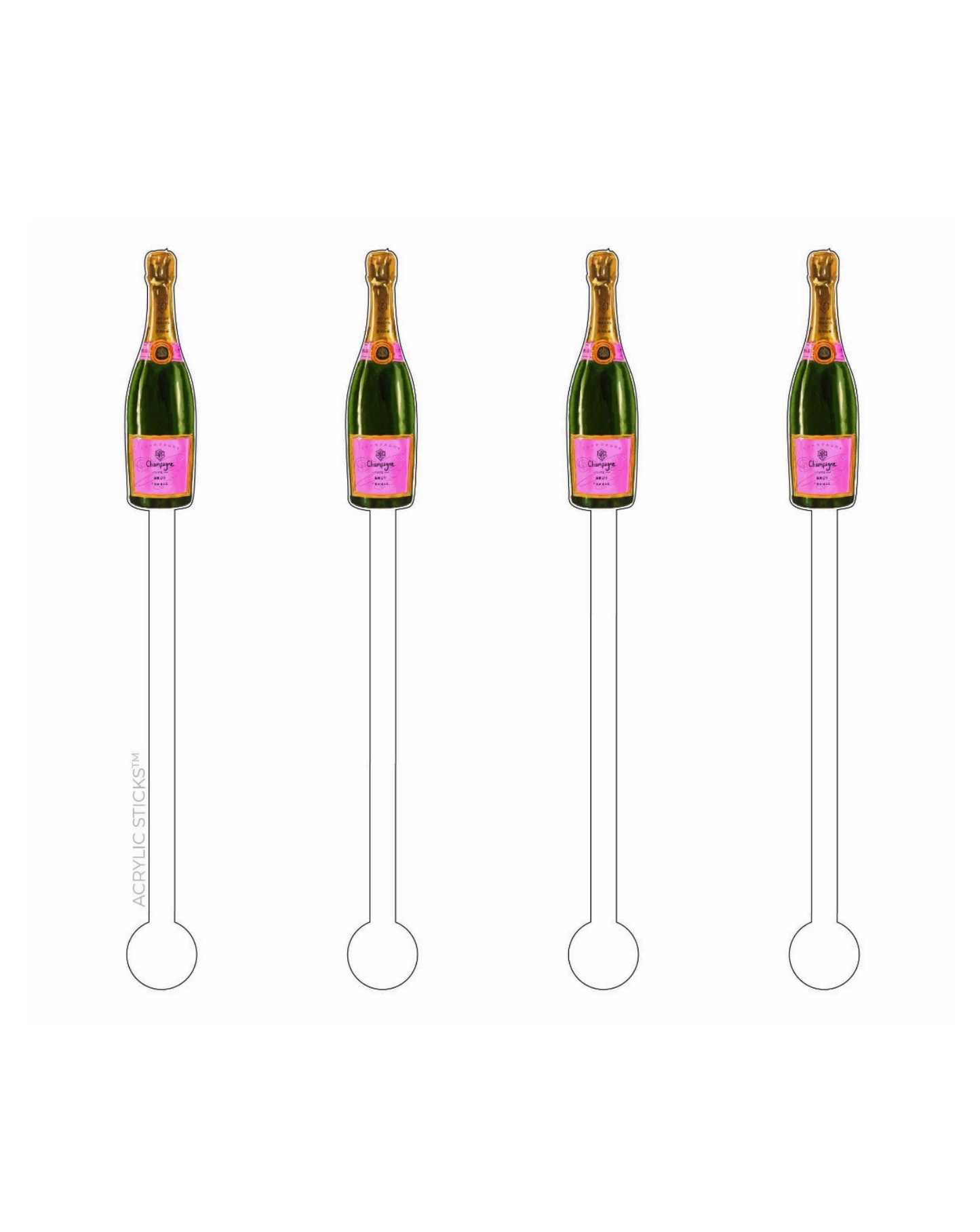 Champagne Acrylic Stir Sticks