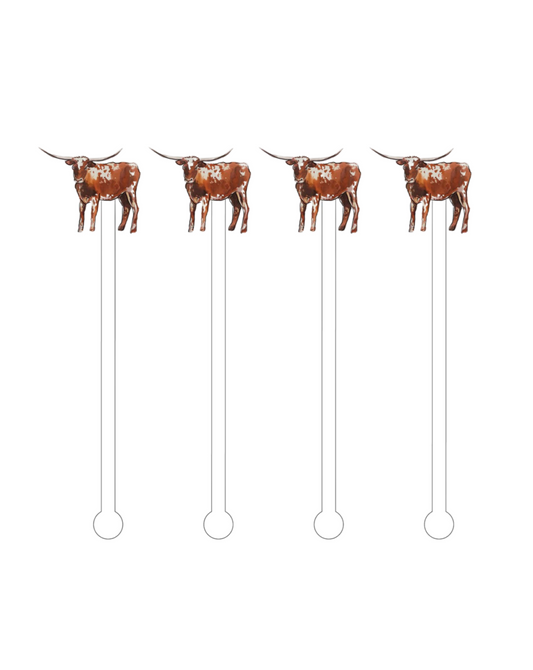 Longhorn Acrylic Stir Sticks