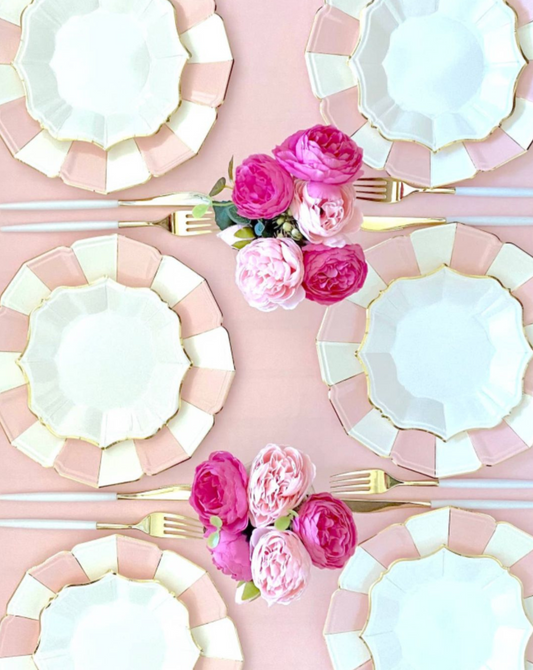 Pink Candy Dinner Plates (8)