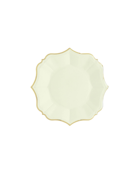 Cream Dessert Plates (8)