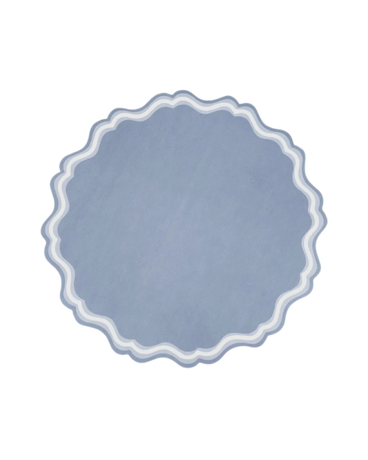 Blue Fancy Scallop Paper