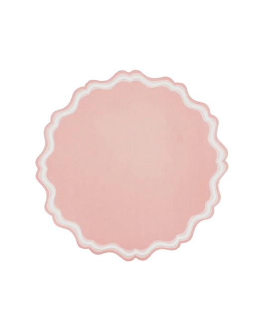 Pink Fancy Scallop Paper Placemats