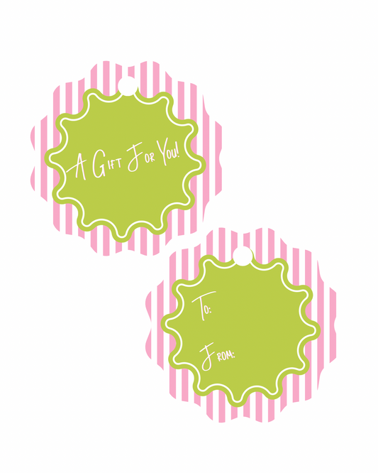 A Gift For You Scallop Gift Tags