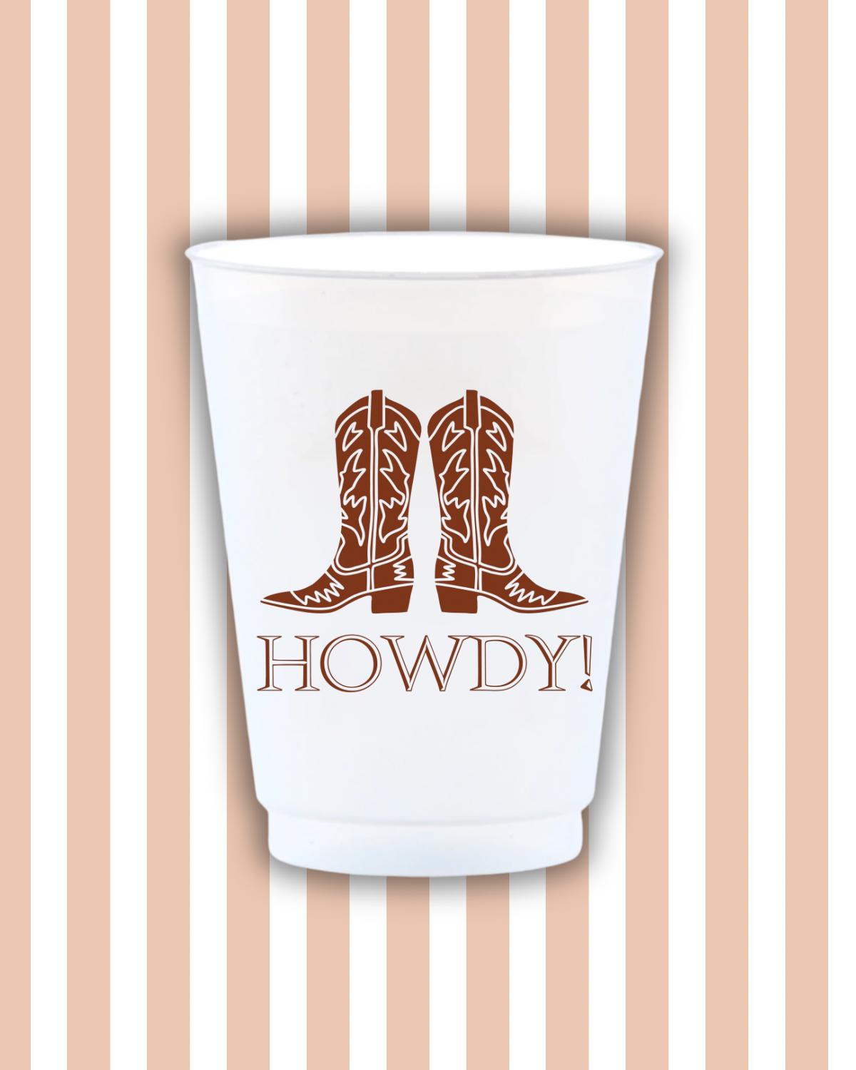 Brown Howdy Reusable Frost Flex Cups