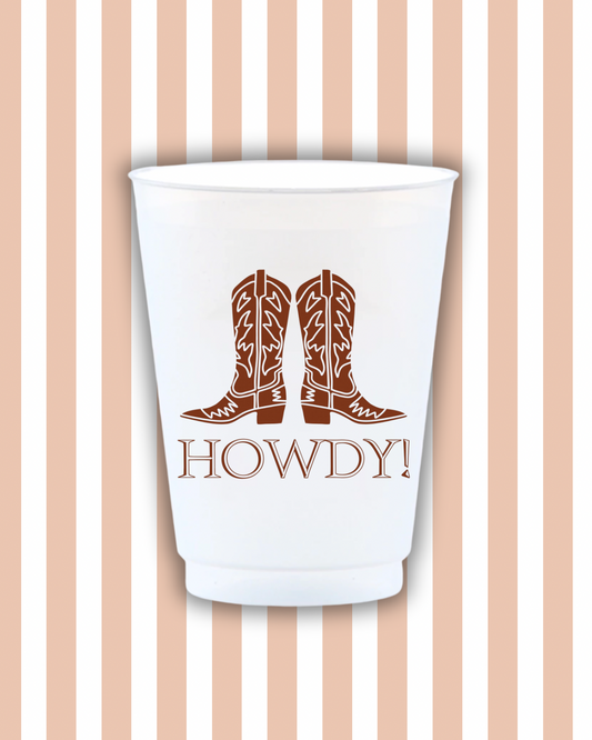 Brown Howdy Reusable Frost Flex Cups