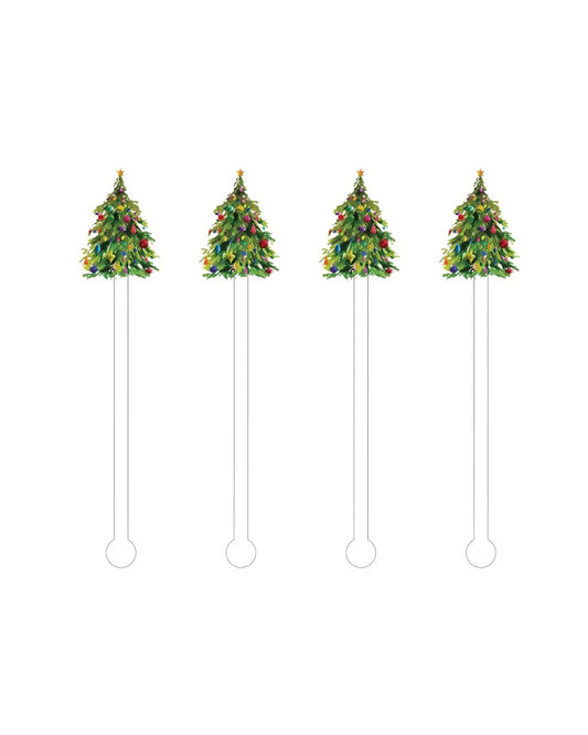 Christmas Tree Acrylic Stir Sticks