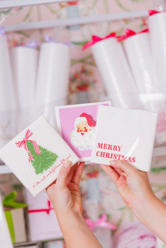 Christmas Tree Bow Paper Party Napkins