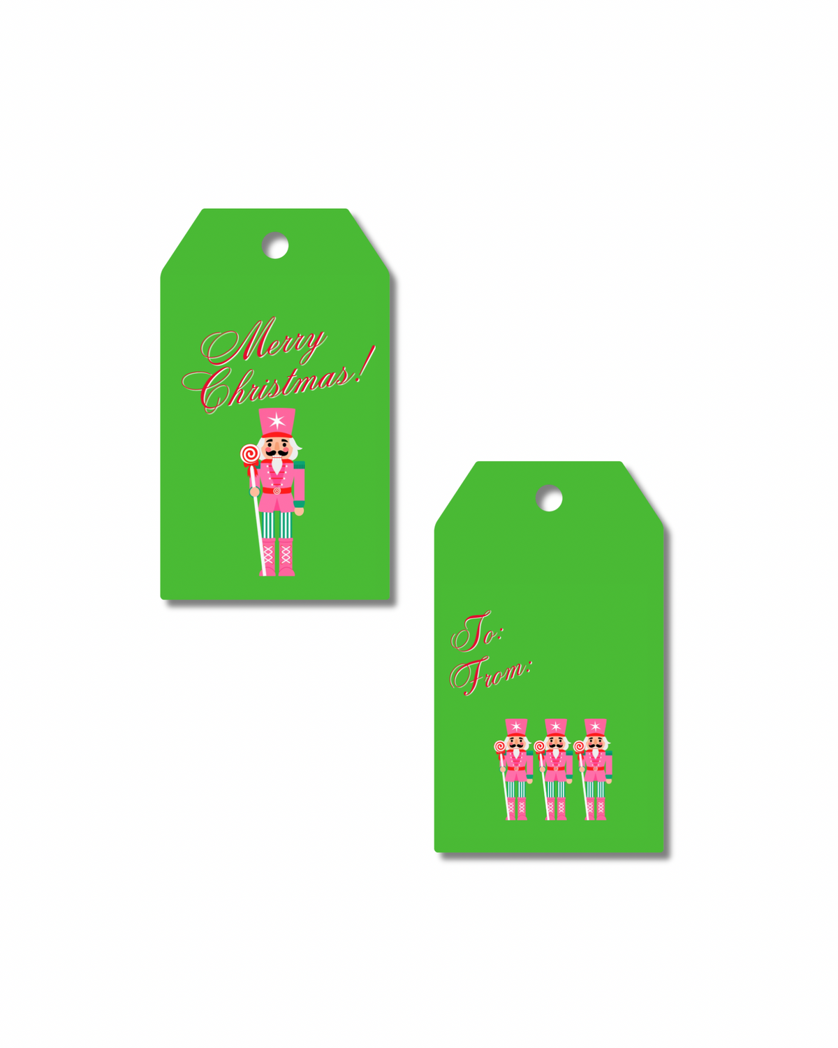 Green Nutcracker Gift Tags