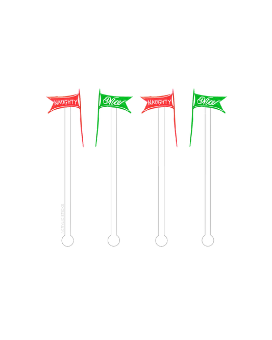 Naughty & Nice Acrylic Stir Sticks