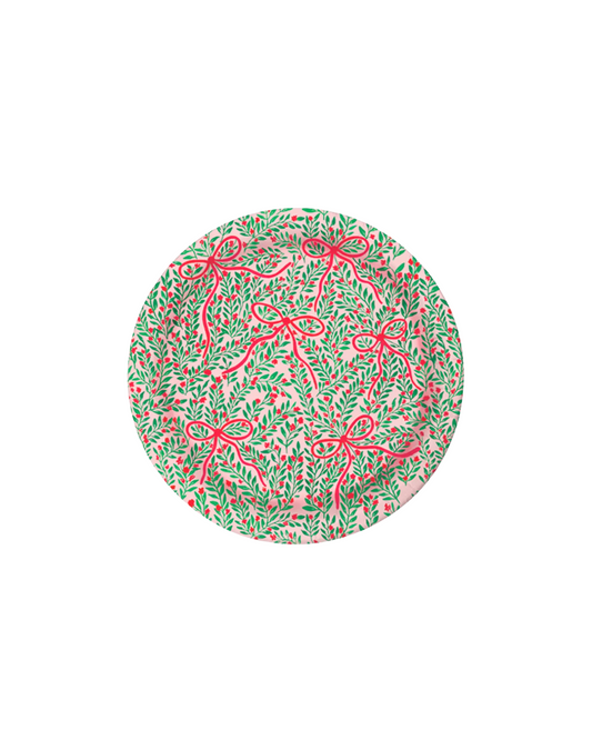 Holiday Bow Paper Plates