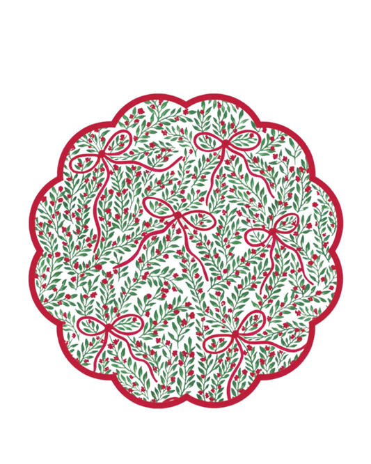 Holiday Bow Paper Placemats