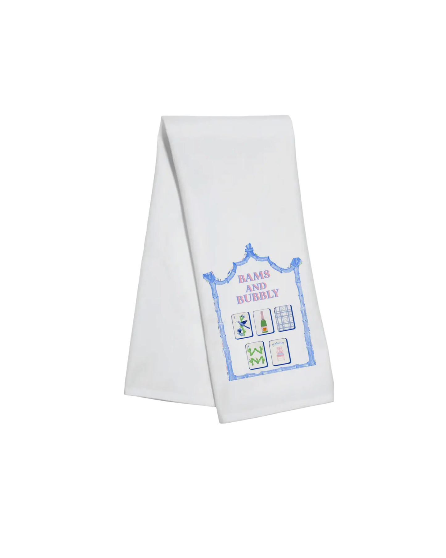 Bam & Bubbly Mahjong Tea Towel