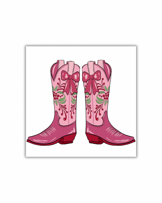 Holiday Boots Paper Party Napkins