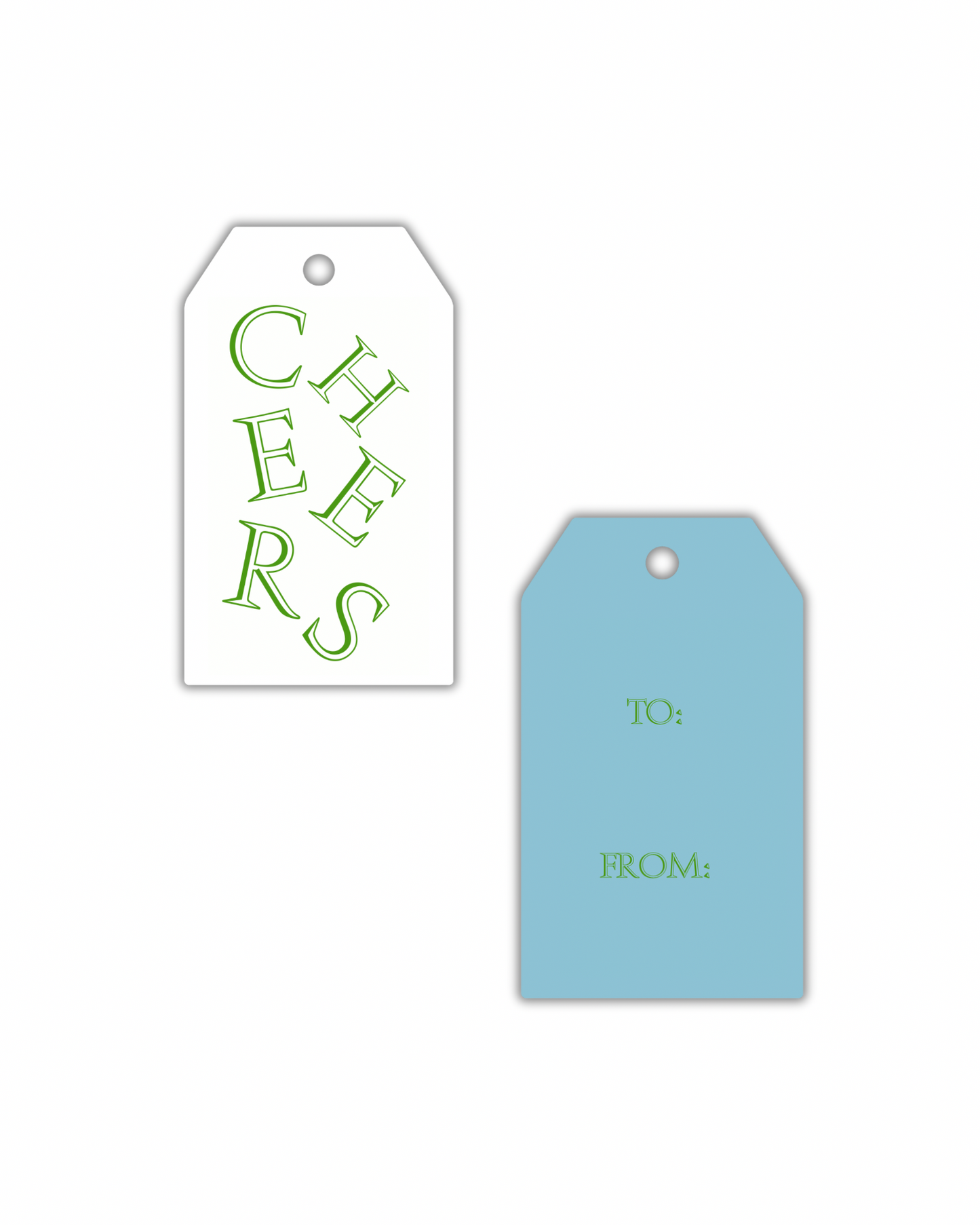 Green Cheers Gift Tags