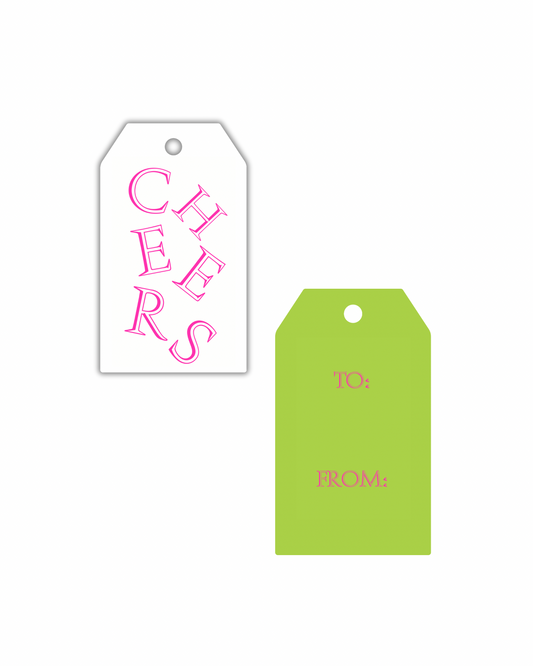 Pink Cheers Gift Tags