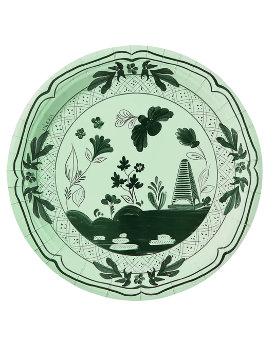 Green Dinner China Paper Plates