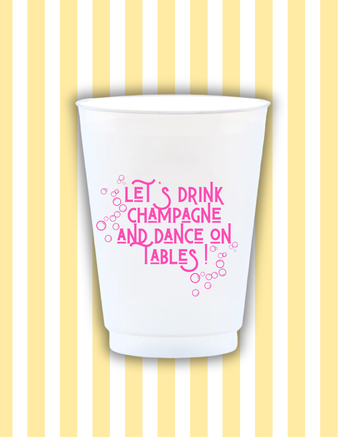 Champagne Theme Reusable Frost Flex Cups