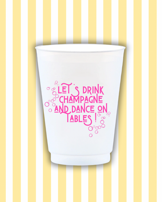 Champagne Theme Reusable Frost Flex Cups