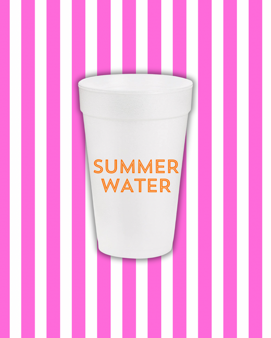 Summer Water Styrofoam Cups