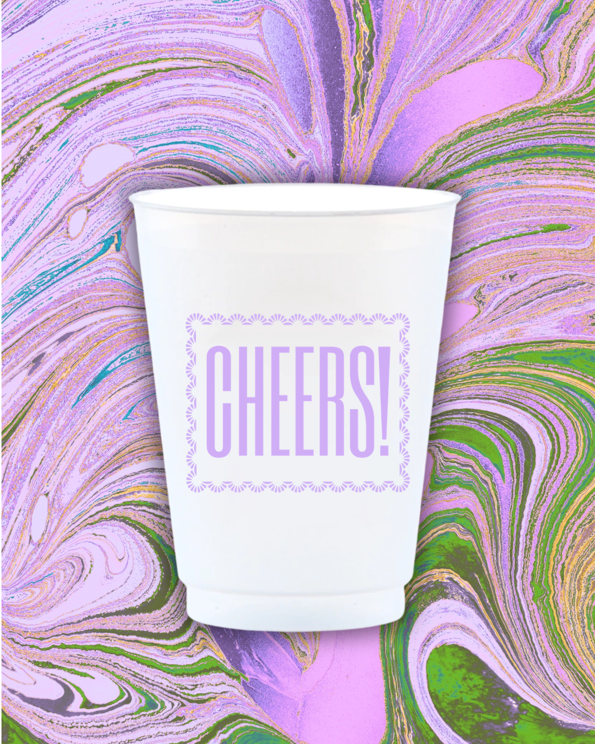 Lavender Cheers Reusable Frost Flex Cups