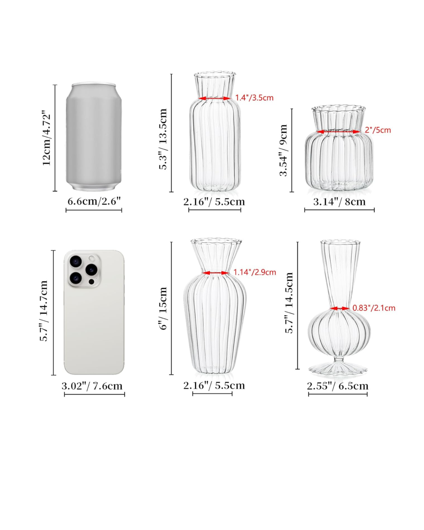 20 Bud Vases RENTAL