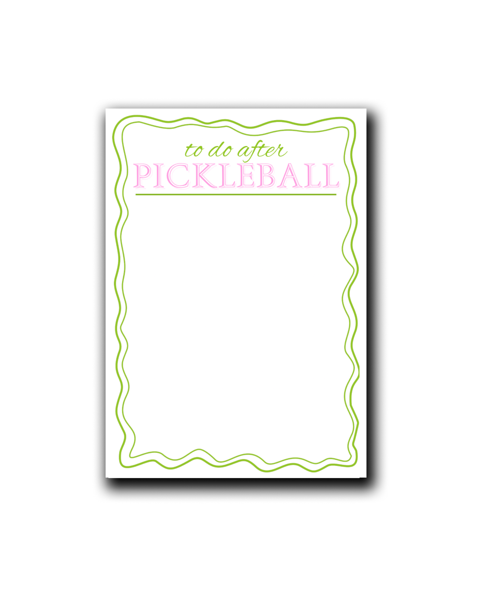 Picklball Notepad To Do After Pickleball Notepad – perk