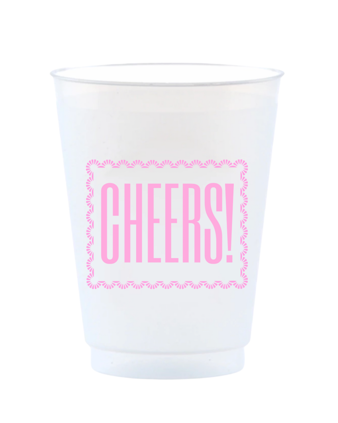 Pink Cheers Reusable Frost Flex Cups