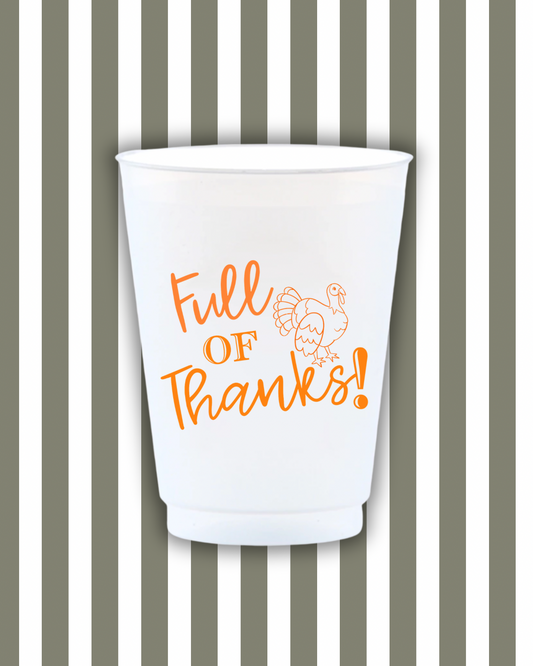 Full of Thanks Reusable Thanksgving Frost Flex Cups
