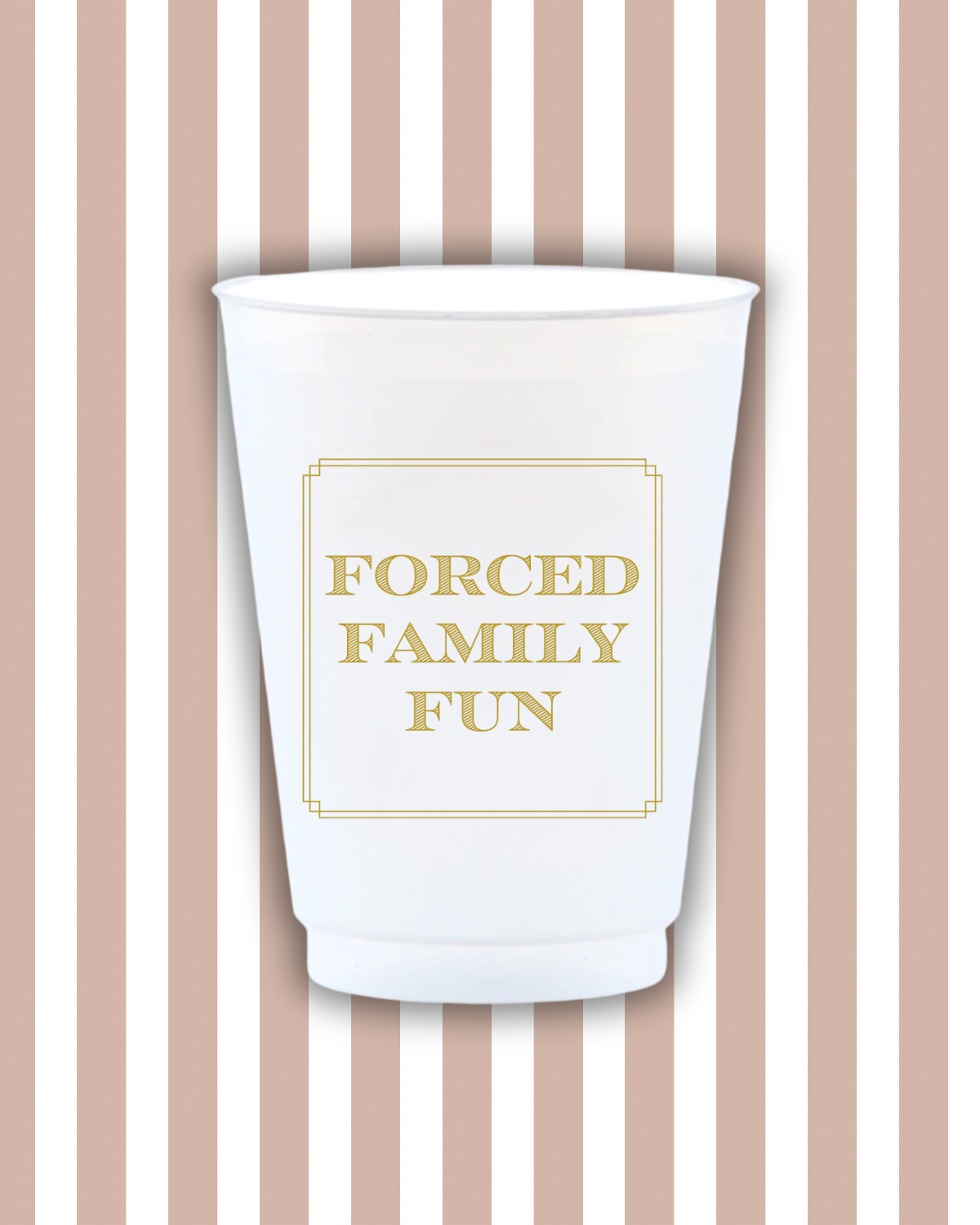 Gold Forced Family Fun Reusable Frost Flex Cups