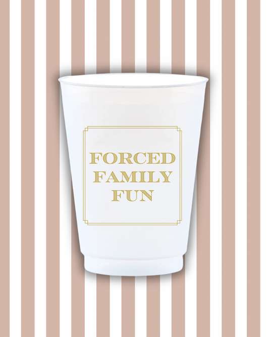 Gold Forced Family Fun Reusable Frost Flex Cups