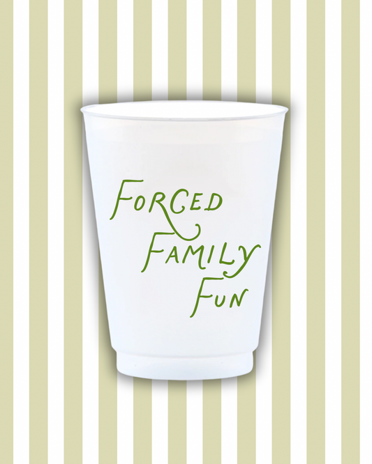 Green Forced Family Fun Reusable Frost Flex Cups