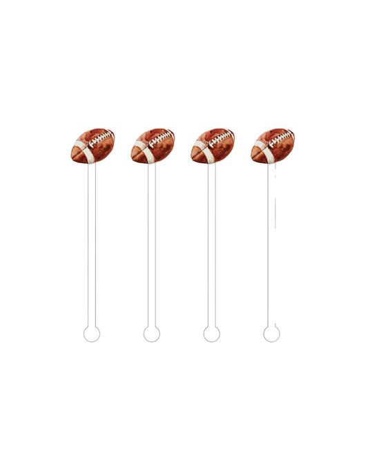 Football Acrylic Stir Sticks