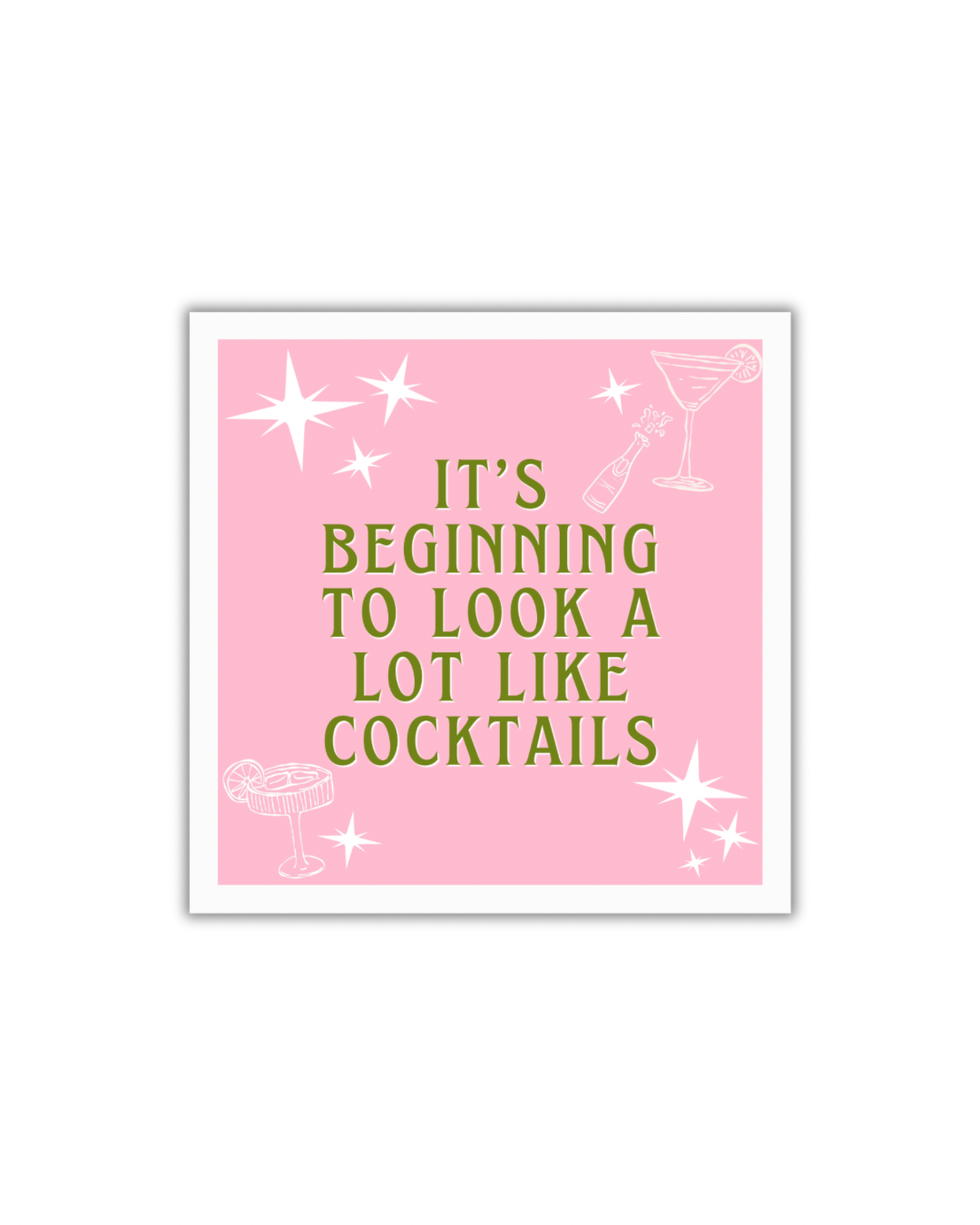 It’s Beginning To Look A Lot Like Cocktails Paper Party Napkins