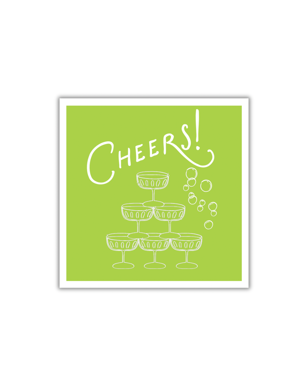 Green Cheers Paper Party Napkins