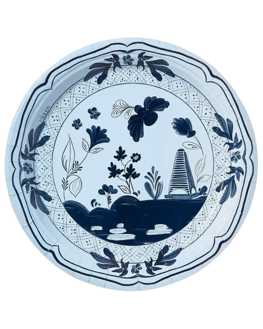 Blue China Dinner Paper Plates