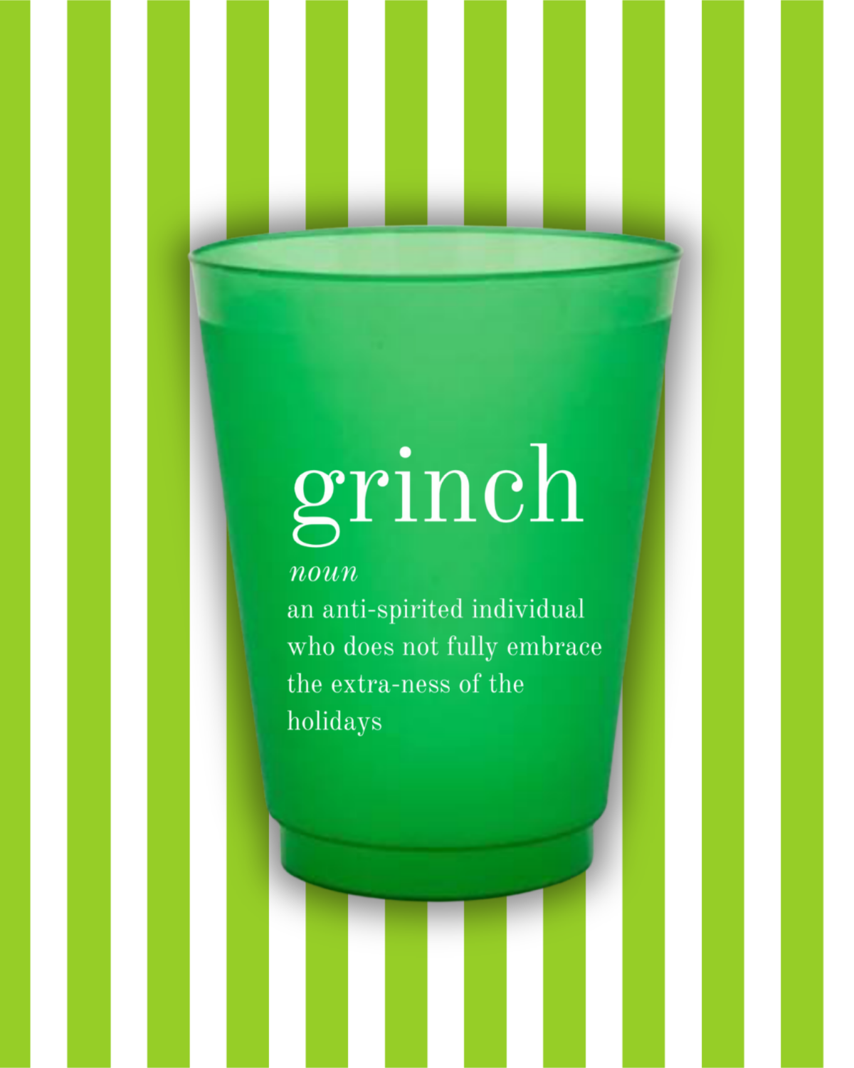 Grinch Definitions Reusable Frost Flex Cups