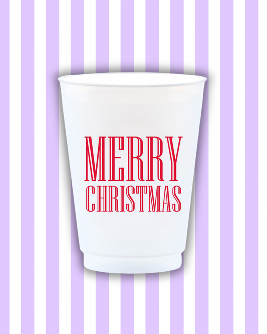 Merry Christmas Reusable Frost Flex Cups