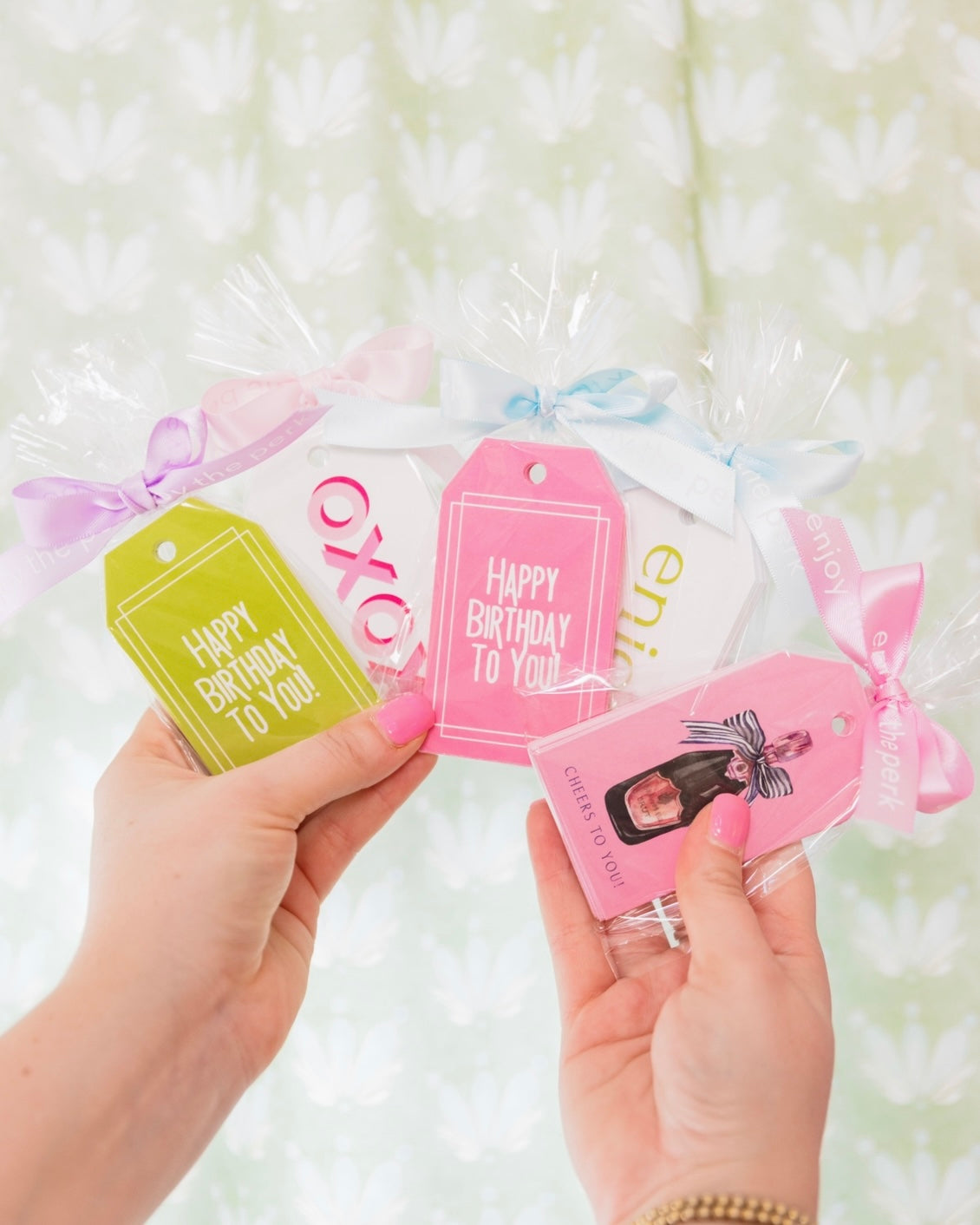 Pink Happy Birthday Gift Tags