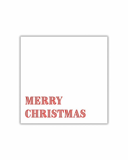 Merry Christmas Red Paper Party Napkins