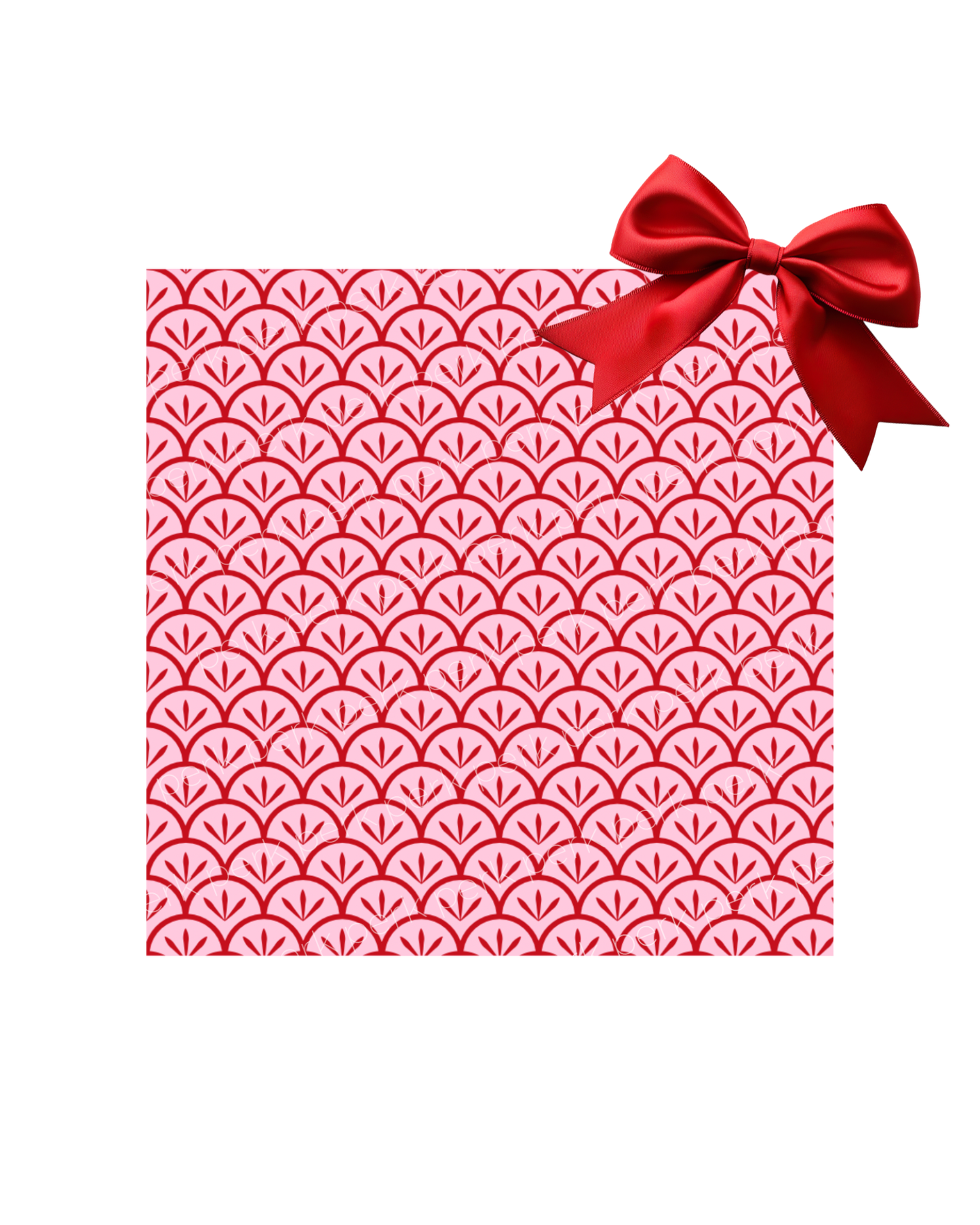 Pink & Red Wrapping Paper Roll
