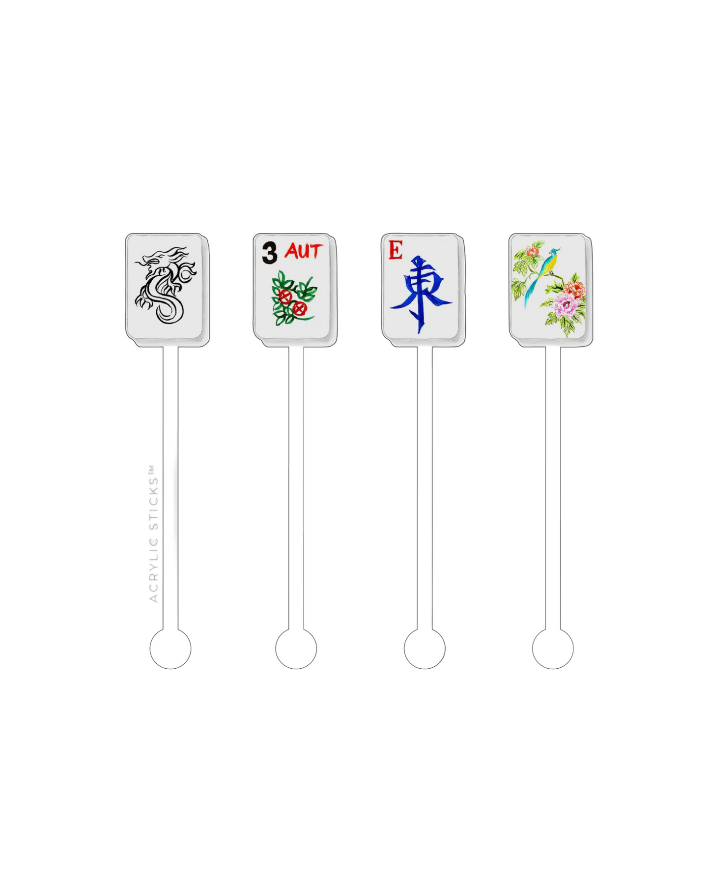 Mahjong Acrylic Stir Sticks