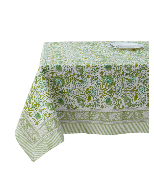 Green Print Table Cloth RENTAL